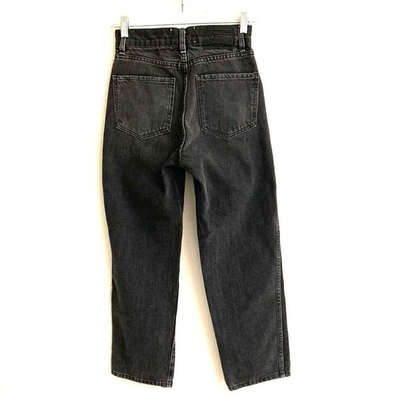 Revice Y2K Baby Joey black wash jeans womens 25 twisted crossover straight leg - Picture 2 of 8